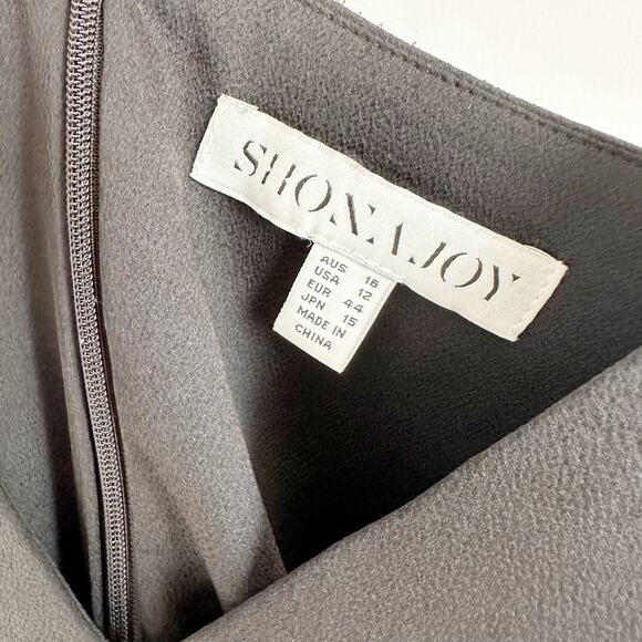 Shona Joy Luxe Cocktail Frill Dress 12 Black NEW - Picture 7 of 10